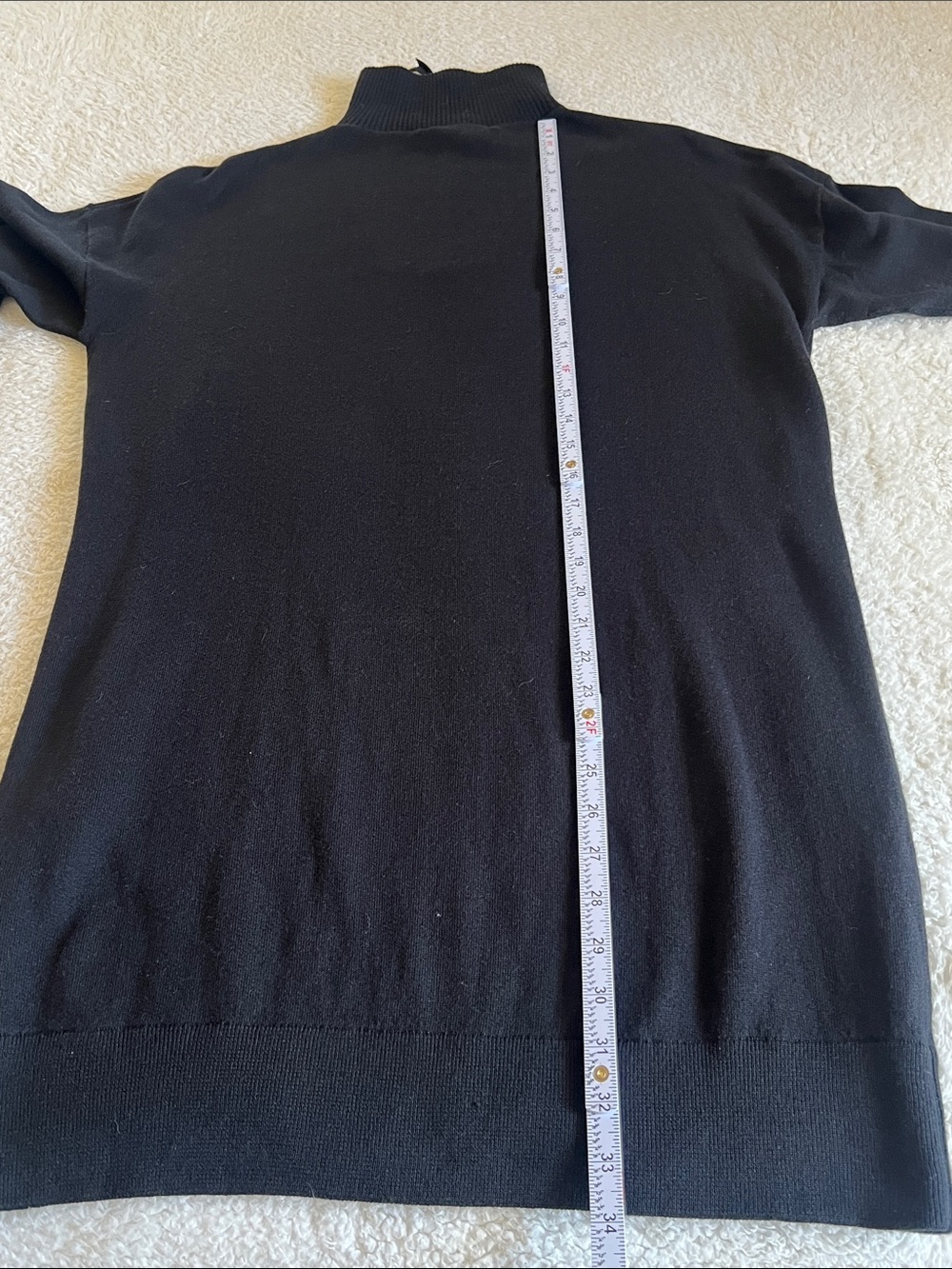 360Cashmere Cotton Cashmere Zip Sweater Dress Black S - Picture 5 of 9